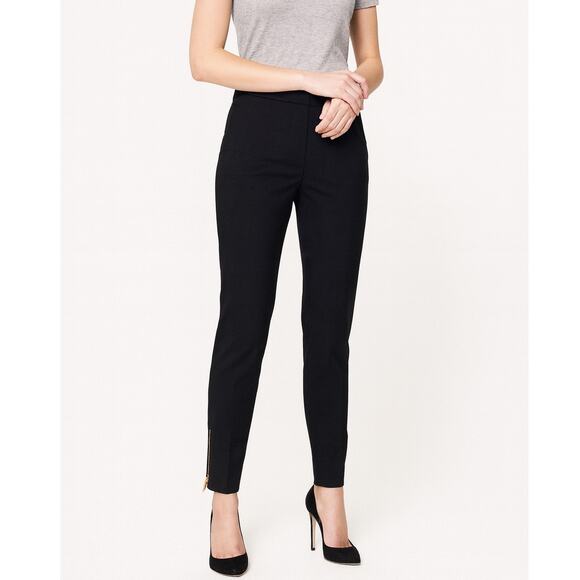 Stella McCartney Vivian Skinny Zip Cuff Black Pants - Picture 1 of 8